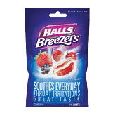 Halls Breezers cool berry pectin throat drops Full-Size Picture